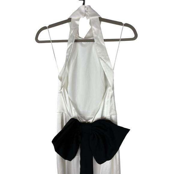 Sans Faff Bristol Bow Evening Dress Gown Halter Formal Bridal Wedding Classy XS - Picture 9 of 12